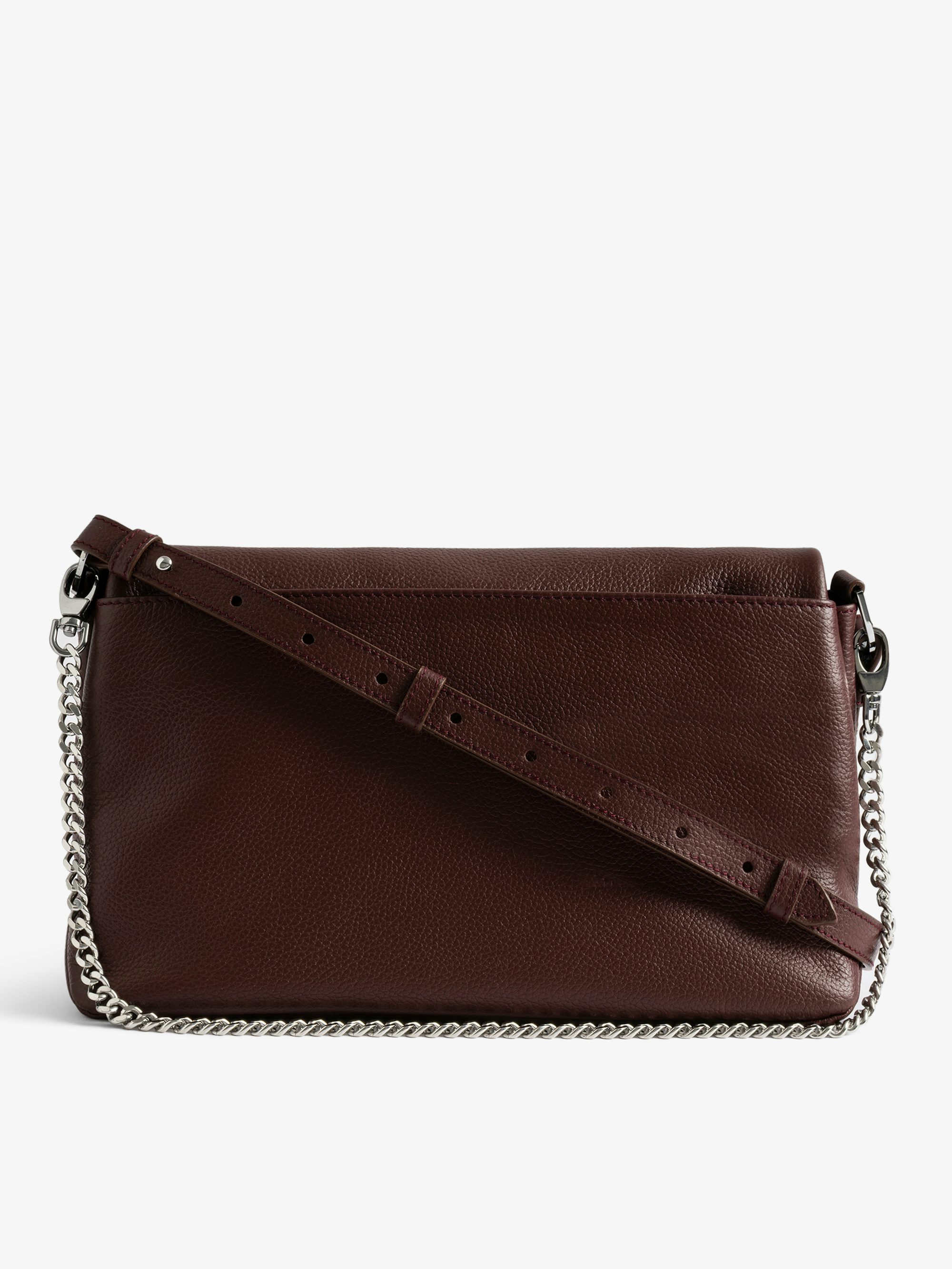 Rocky II Bag - Grained leather shoulder bag with chain and signature wings.